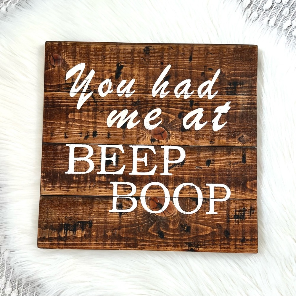 Handmade wood sign